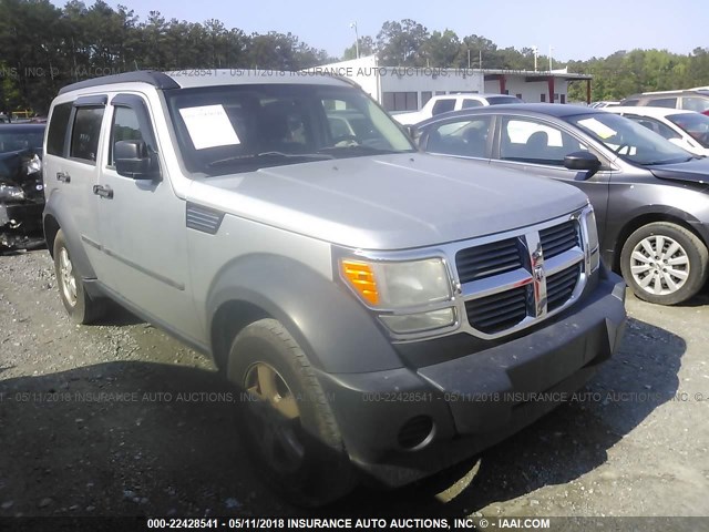 1D8GT28K47W619569 - 2007 DODGE NITRO SXT SILVER photo 1