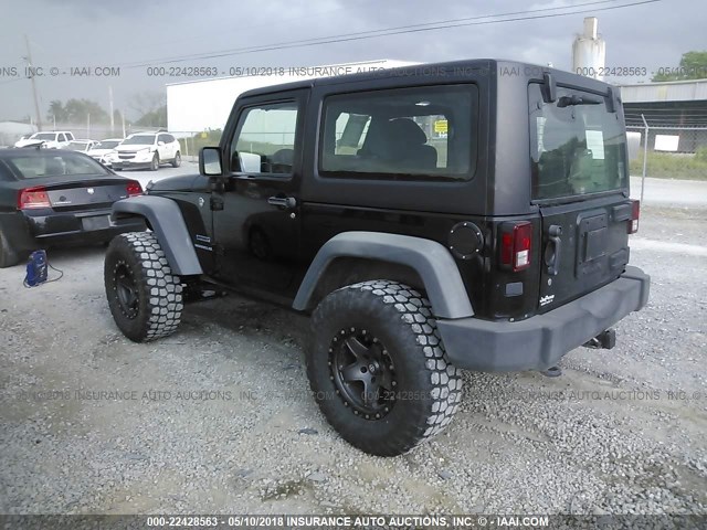 1J4AA2D16BL622937 - 2011 JEEP WRANGLER SPORT BLACK photo 3