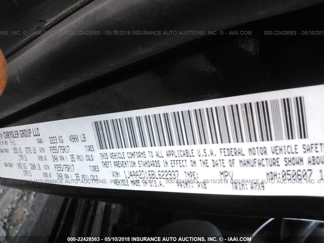 1J4AA2D16BL622937 - 2011 JEEP WRANGLER SPORT 黑色 照片 9