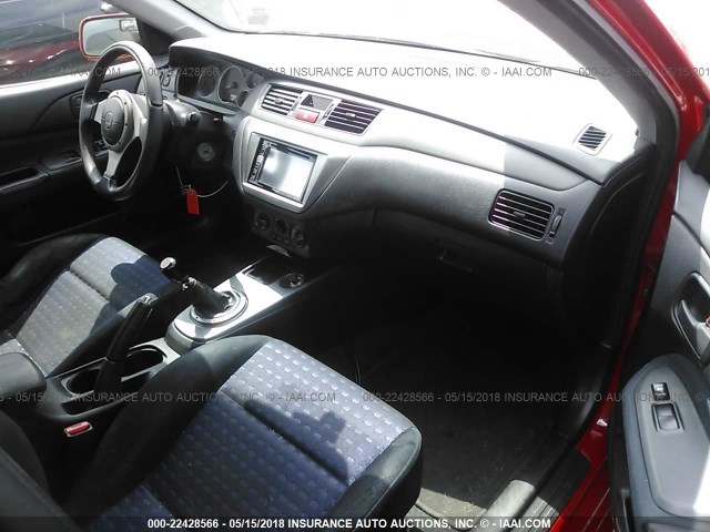 JA3AH86D45U051148 - 2005 MITSUBISHI LANCER EVOLUTION RED photo 5