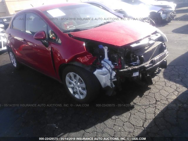 KNADN5A32D6223472 - 2013 KIA RIO EX/SX RED photo 1