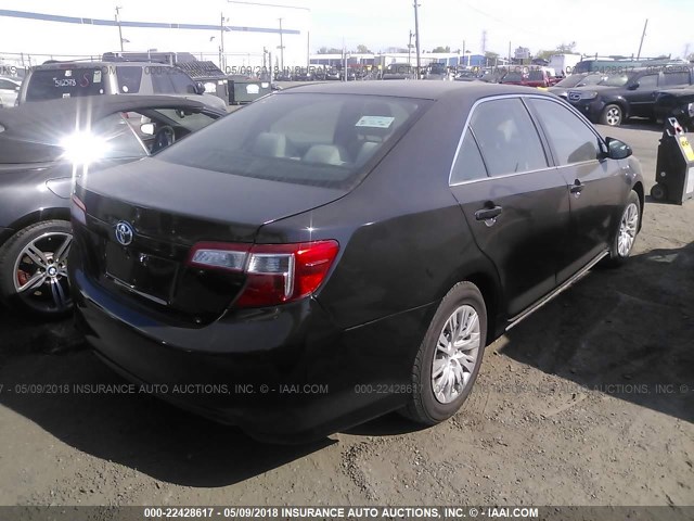 4T1BD1FK2DU087499 - 2013 TOYOTA CAMRY HYBRID/LE/XLE 黑色 照片 4