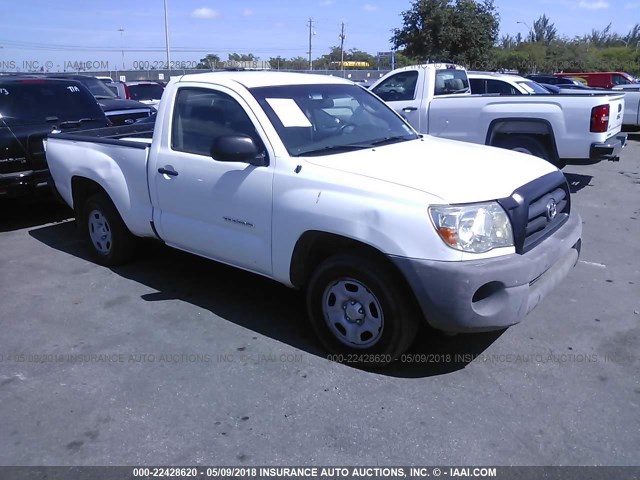 5TENX4CN7AZ726066 - 2010 TOYOTA TACOMA WHITE photo 1