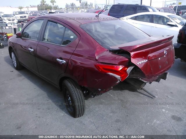 3N1CN7AP2JK406832 - 2018 NISSAN VERSA S/S PLUS/SV/SL RED photo 3