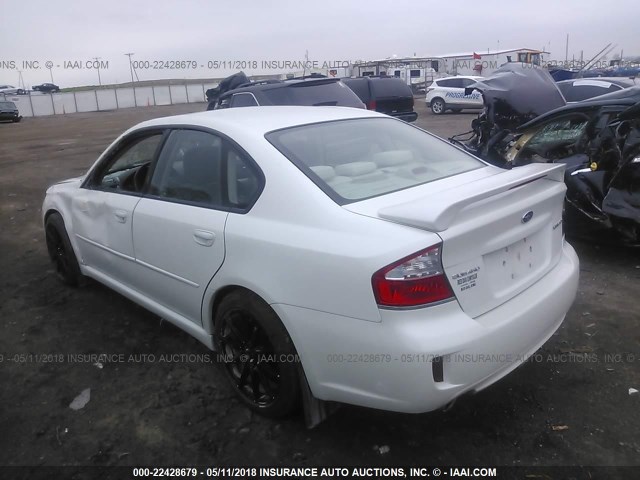 4S3BL616997230324 - 2009 SUBARU LEGACY 2.5I WHITE photo 3