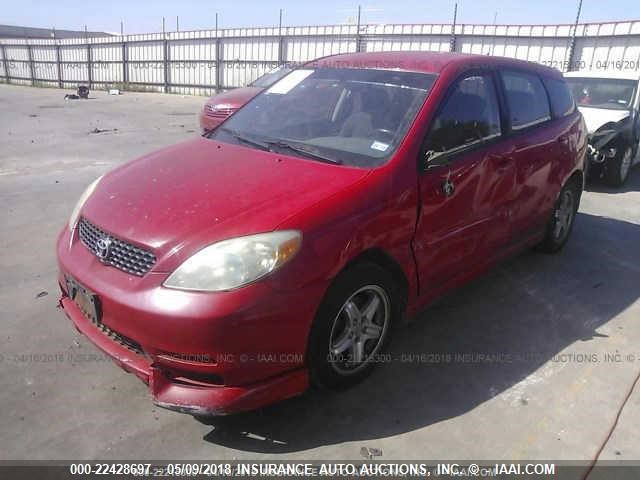 2T1KR32E43C053190 - 2003 TOYOTA COROLLA MATRIX XR RED photo 2