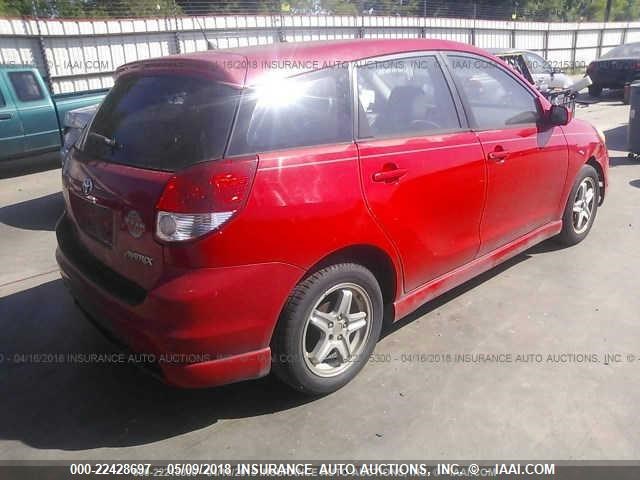 2T1KR32E43C053190 - 2003 TOYOTA COROLLA MATRIX XR RED photo 4