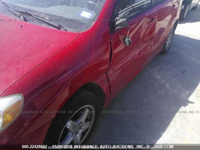 2T1KR32E43C053190 - 2003 TOYOTA COROLLA MATRIX XR RED photo 6