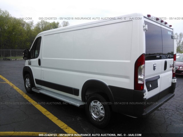 3C6TRVAG9HE529307 - 2017 RAM PROMASTER 1500 1500 STANDARD WHITE photo 3