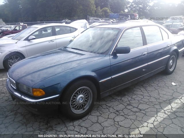 WBAGJ8322TDL37576 - 1996 BMW 740 IL BLUE photo 2