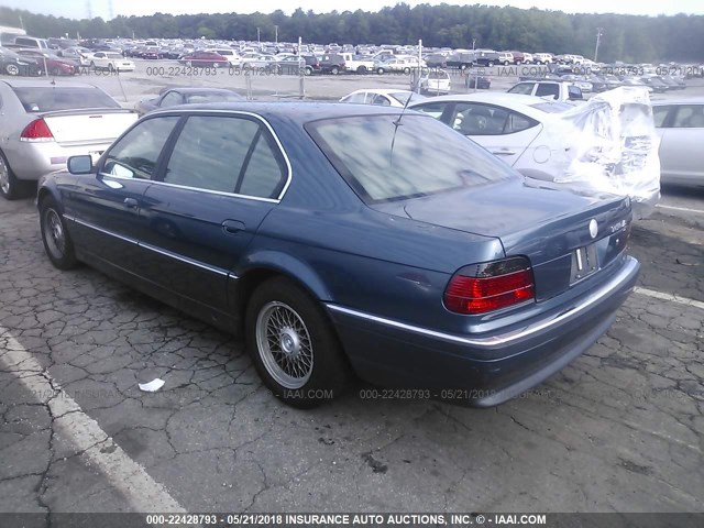 WBAGJ8322TDL37576 - 1996 BMW 740 IL BLUE photo 3