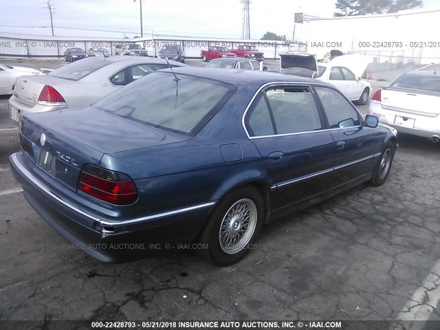WBAGJ8322TDL37576 - 1996 BMW 740 IL BLUE photo 4