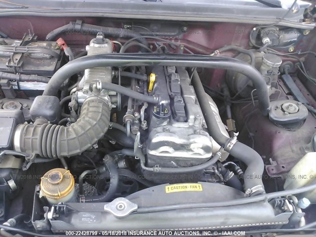 2CNBE13C736941779 - 2003 CHEVROLET TRACKER BURGUNDY photo 10