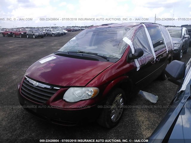 2A4GP44R27R341002 - 2007 CHRYSLER TOWN & COUNTRY LX MAROON photo 2