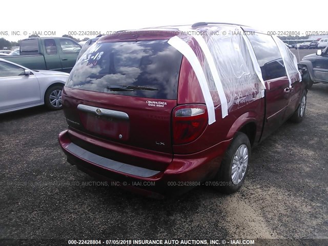 2A4GP44R27R341002 - 2007 CHRYSLER TOWN & COUNTRY LX MAROON photo 4