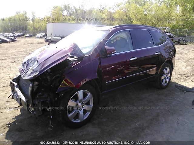 1GNKVJKD4GJ236467 - 2016 CHEVROLET TRAVERSE LTZ RED photo 2