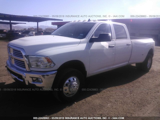 3C63RRHL0EG245851 - 2014 RAM 3500 SLT WHITE photo 2