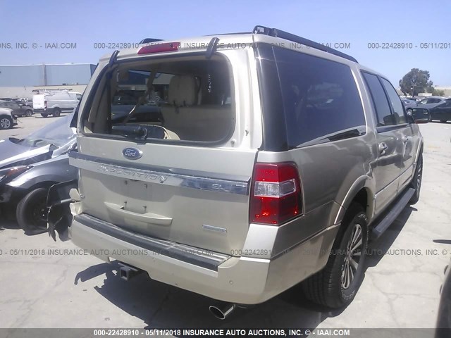 1FMJK1JT7HEA79092 - 2017 FORD EXPEDITION EL XLT/EL KING RANCH GOLD photo 4