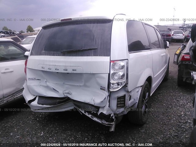 2C4RDGCG6HR865022 - 2017 DODGE GRAND CARAVAN SXT WHITE photo 4