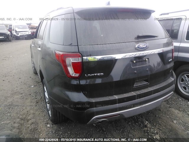 1FM5K8F85HGC93906 - 2017 FORD EXPLORER LIMITED 黑色 照片 3