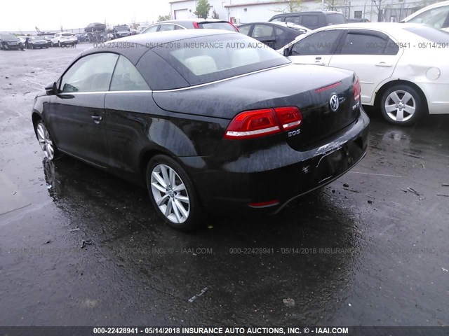 WVWBW7AH1CV021306 - 2012 VOLKSWAGEN EOS KOMFORT BLACK photo 3