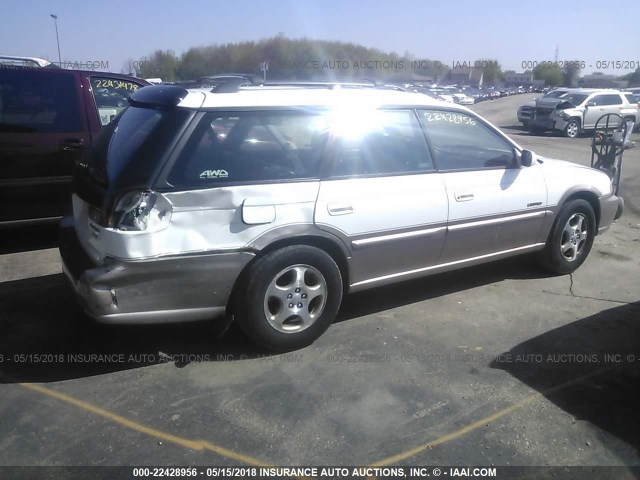 4S3BG6854X7629558 - 1999 SUBARU LEGACY OUTBACK/SSV/LIMITED/30TH WHITE photo 4