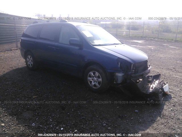 KNDMB233766049148 - 2006 KIA SEDONA EX/LX BLUE photo 1