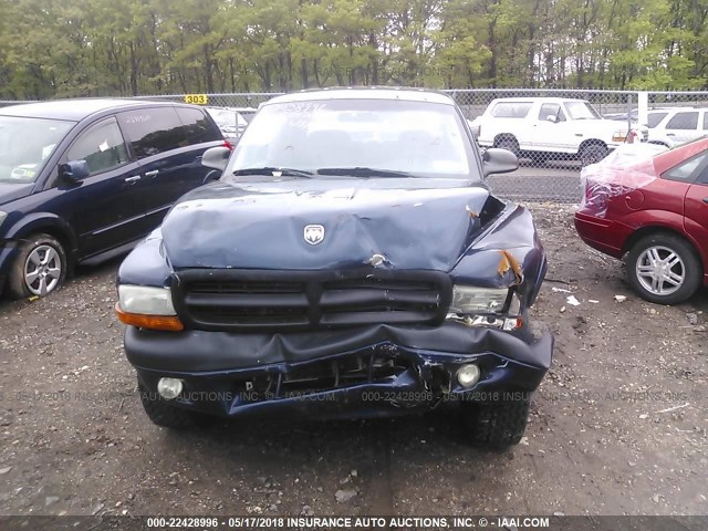 1D7HG38K44S611459 - 2004 DODGE DAKOTA QUAD SPORT BLUE photo 6