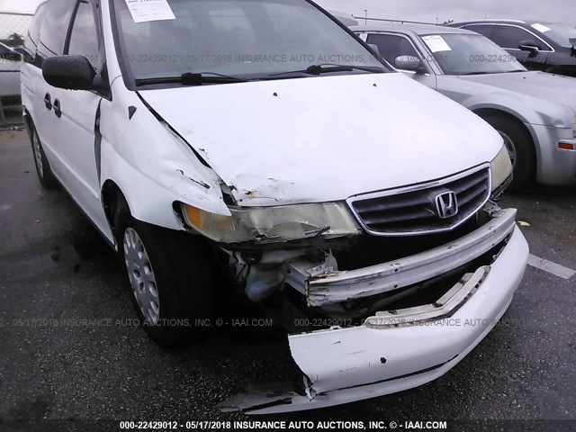 2HKRL18582H542537 - 2002 HONDA ODYSSEY LX WHITE photo 6