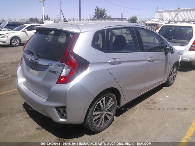 3HGGK5H81FM749736 - 2015 HONDA FIT EX/EXL SILVER photo 4