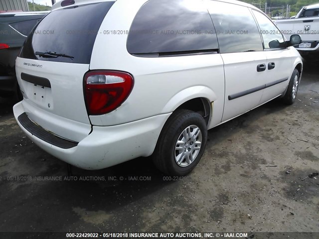 1D4GP24E87B182270 - 2007 DODGE GRAND CARAVAN SE WHITE photo 4