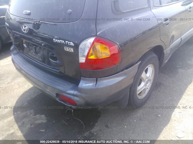 KM8SC13E74U629911 - 2004 HYUNDAI SANTA FE GLS/LX BLUE photo 6