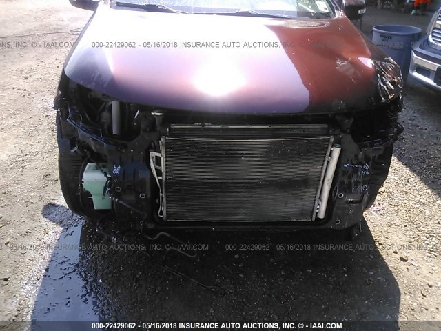 5XYKT3A11BG109590 - 2011 KIA SORENTO LX MAROON photo 6