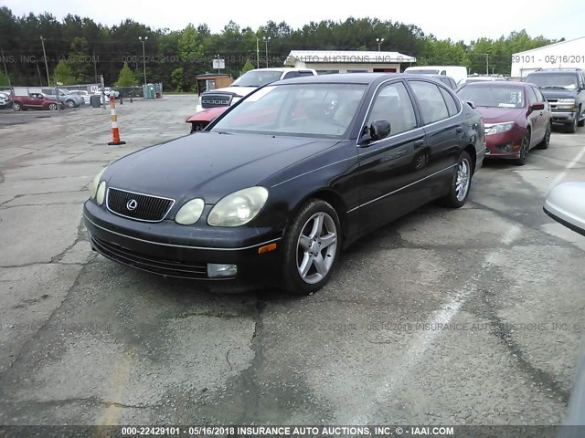 JT8BH68X2W0002670 - 1998 LEXUS GS 400 BLACK photo 2