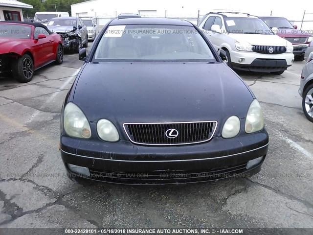 JT8BH68X2W0002670 - 1998 LEXUS GS 400 BLACK photo 6