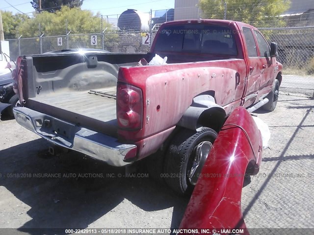 3D7MX48A97G832238 - 2007 DODGE RAM 3500 ST/SLT RED photo 4