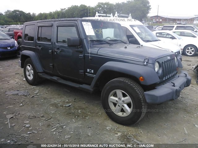 1J4GB39117L139966 - 2007 JEEP WRANGLER X BLUE photo 1