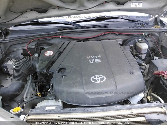 5TELU42N17Z344948 - 2007 TOYOTA TACOMA DOUBLE CAB ნაცრისფერი ფოტო 10