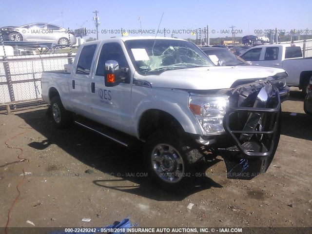 1FT7W2B65FEB15490 - 2015 FORD F250 4X4 CREWCAB SUPER DUTY WHITE photo 1