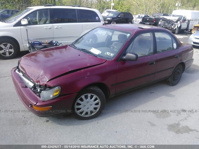 2T1AE09B2SC125410 - 1995 TOYOTA COROLLA LE/DX RED photo 2