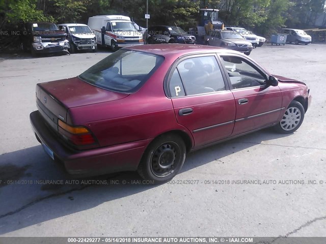 2T1AE09B2SC125410 - 1995 TOYOTA COROLLA LE/DX RED photo 4