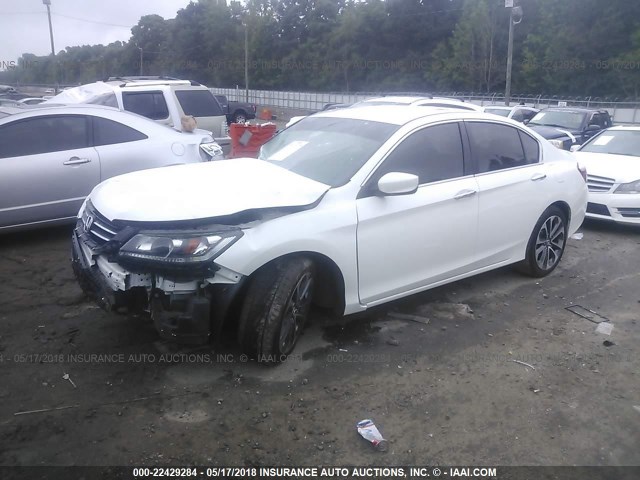 1HGCR2F53FA015856 - 2015 HONDA ACCORD SPORT 白色 照片 2