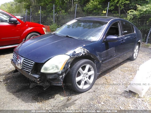 1N4BA41E34C901820 - 2004 NISSAN MAXIMA SE/SL BLUE photo 2