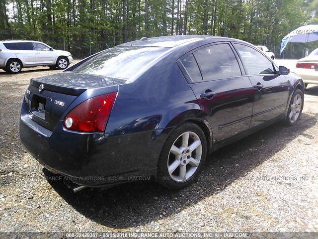 1N4BA41E34C901820 - 2004 NISSAN MAXIMA SE/SL BLUE photo 4