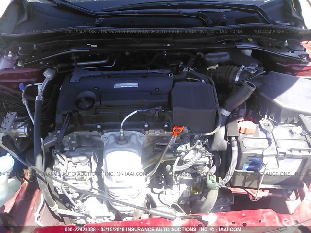 1HGCR2F52GA039020 - 2016 HONDA ACCORD SPORT წითელი ფოტო 10