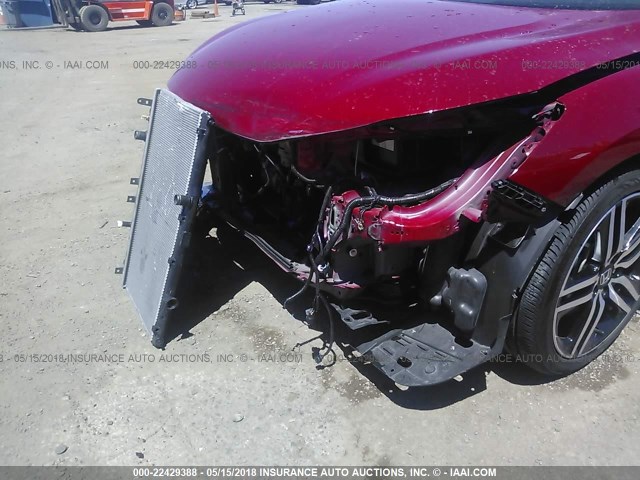 1HGCR2F52GA039020 - 2016 HONDA ACCORD SPORT წითელი ფოტო 6