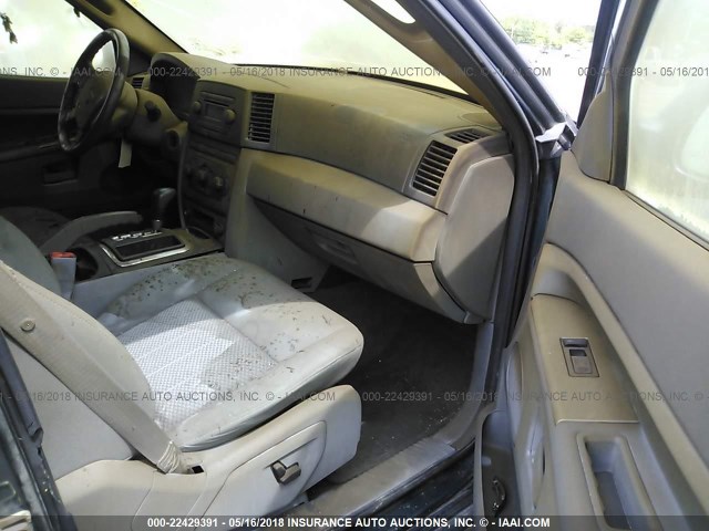 1J4GS48K35C714193 - 2005 JEEP GRAND CHEROKEE LAREDO/COLUMBIA/FREEDOM 绿色 照片 5