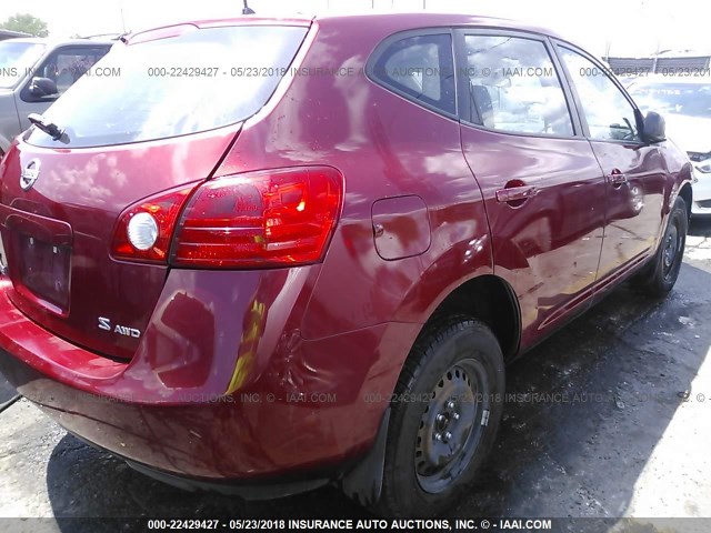 JN8AS58V19W164559 - 2009 NISSAN ROGUE S/SL RED photo 4