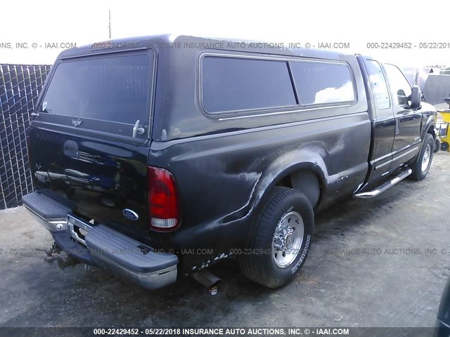 1FTNX20F2XED77587 - 1999 FORD F250 SUPER DUTY BLACK photo 4