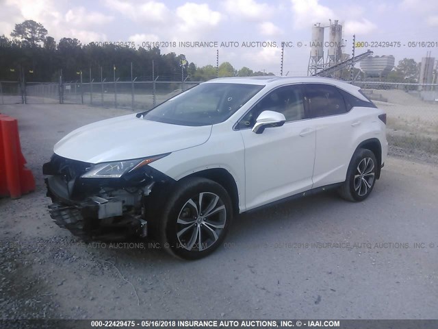 2T2ZZMCA7HC091077 - 2017 LEXUS RX 350/BASE/F SPORT WHITE photo 2